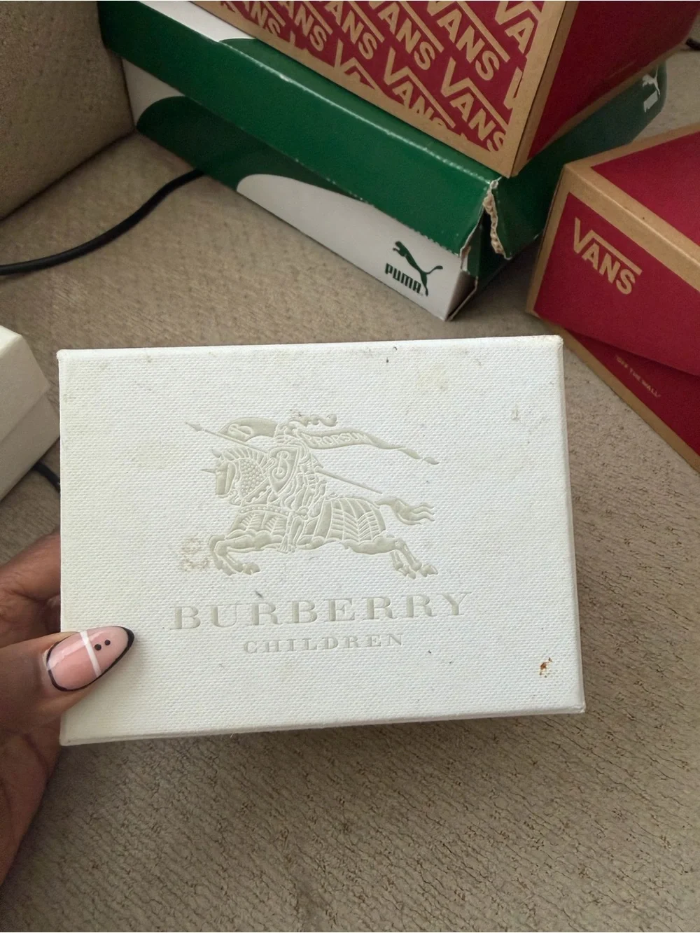 Burberry Beige Plaid Baby Mary Jane Shoes